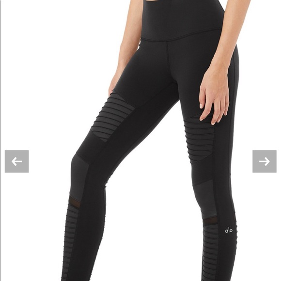 ALO Yoga Pants - ALO High Waist Moto Legging